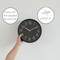Classic Plastic Home Decor Wall Clock For Living Room, Kitchen, or Dining Room, Black Face with White Numbers
